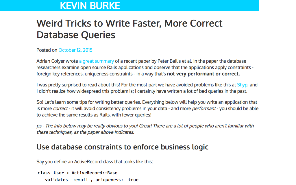 Weird_Tricks_to_Write_Faster__More_Correct_Database_Queries___Kevin_Burke